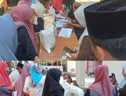 Kondusifitas dan Tawa Kebahagian Mewarnai Pembagian Beras di Pemerintahan Desa Rapa Daya Sampang
