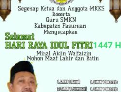Segenap Ketua dan Anggota MKKS Beserta Guru SMKN kabupaten Pasuruan Mengucapkan Selamat Hari Raya Idul Fitri 1447 H