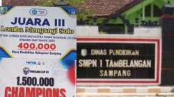 SMPN 1 Kecamatan Tambelangan Meraih Predikat Terbaik untuk Turnamen Futsal se-Jawa Timur dan Juara III Menyanyi Solo di FLS3N