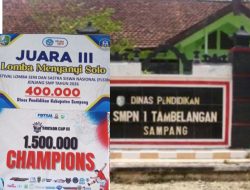 SMPN 1 Kecamatan Tambelangan Meraih Predikat Terbaik untuk Turnamen Futsal se-Jawa Timur dan Juara III Menyanyi Solo di FLS3N