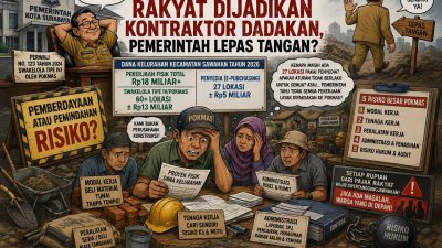 Warga Sawahan Disulap Jadi ‘Kontraktor Dadakan’ Proyek Rp13 Miliar, Risiko Hukum Mengintai