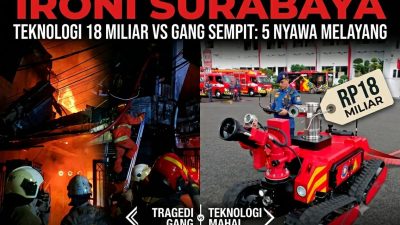 Ironi Surabaya: Di Tengah Operasional Robot Pemadam Rp18 Miliar, 5 Nyawa Melayang Terjebak Api