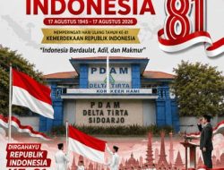 Perumda DELTA TIRTA SIDOARJO Mengucapkan Dirgahayu Republik Indonesia ke-81 Tahun