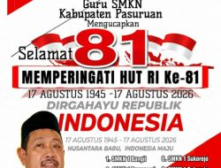 Segenap Ketua dan Anggota MKKS Beserta Guru SMKN se-Kabupaten Pasuruan Mengucapkan Selamat Memperingati HUT RI ke-81 Tahun