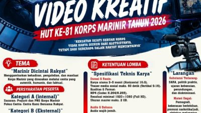Marinir Dicintai Rakyat “Dalam Lomba Kreatif HUT Marinir ke 81 Korps Marinir 2026”